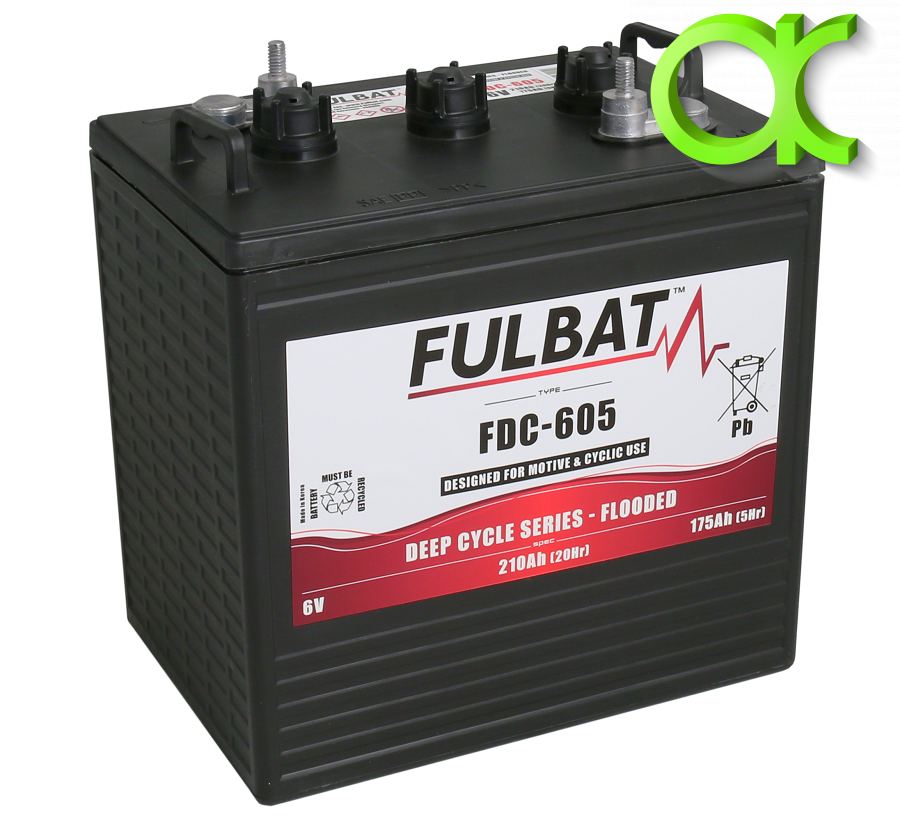 dump Environmentalist console FULBAT FDC-605 6V 210Ah (c20) 175Ah (c5) - AKUMULATORU CENTRS